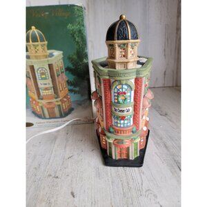 O' Well corner Cafe porcelain lighted house village accessory Xmas vintage